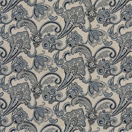 DESIGNER FABRICS Designer Fabrics K0123A 54 in. Wide Navy; Light Blue; And Beige Floral Foliage Woven Solution Dyed Indoor & Outdoor Upholstery Fabric K0123A